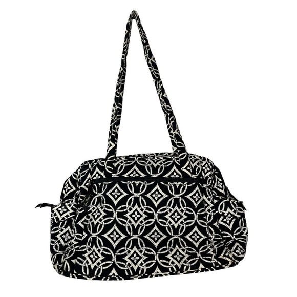 Vera Bradley Black & White Concerto Stroll Around Diaper Bag - Picture 2 of 11